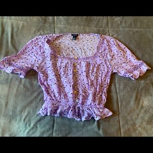 Lavender Rue21 Top With Flowers